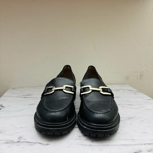 Rachel Zoe Mila Black Leather Loafers Women’s Size 7 - Picture 2 of 12